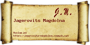 Jagerovits Magdolna névjegykártya